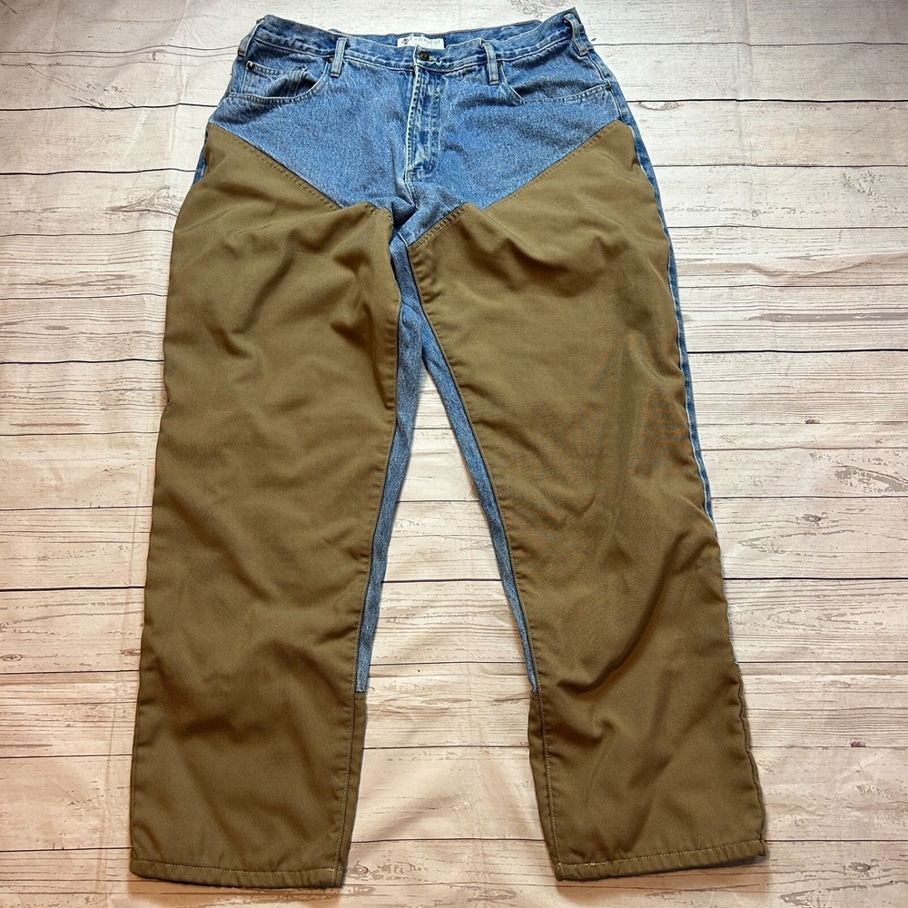 Columbia Brushguard Tough Mother Jeans Canvas Guard Mens Size 38x32 (Fits 34x30)